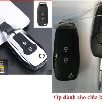 Ốp chìa khóa Ford XLS, XLT Ranger Chìa Cơ chìa gập - Áo Lót Cao Su Đen