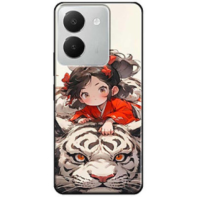 Ốp lưng cho Vivo Y03 - Y03T - Y18 - Y18S - Y18T - Y27 5G - Y28 4G - Y36 - Cô Bé Và Hổ Trắng - Hàng Chính Hãng