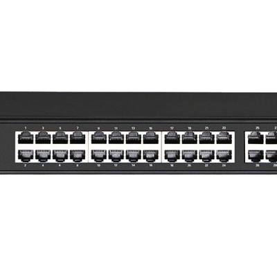 Bộ chuyển mạch 28-port unmanaged Gigabit Ethernet Switch, 24-port PoE, 4 Gigabit combo - Xmethod Network - Hàng chính hãng 
