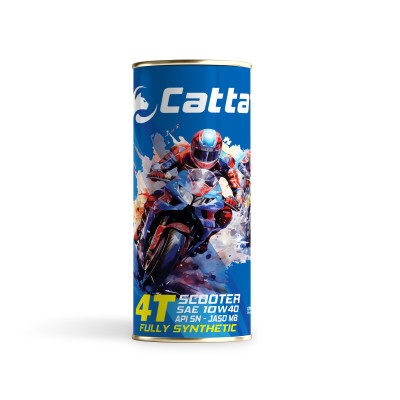 Nhớt xe tay ga CATTA 10W40, SN, Fully Synthetic 800mL - Tặng Nhớt hộp số CATTA Scooter Gear Oil 80W140, API GL5