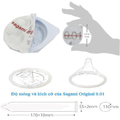 Bao cao su Sagami Original 0.01 (Hộp 1 chiếc)
