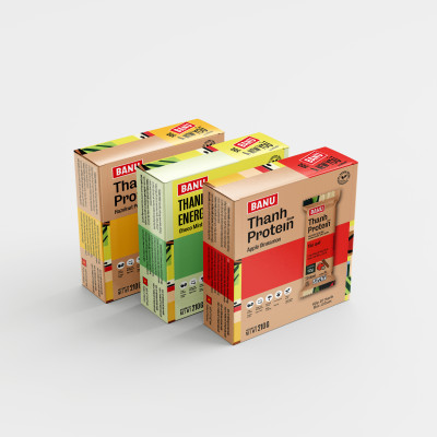 BANU - THANH PROTEIN - BƠ HẠT DẺ ĐẬU PHỘNG - HỘP (10 THANH)