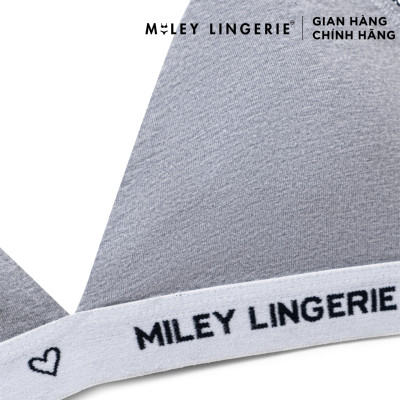 Bộ Đồ Lót Áo Có Đệm Mút Mỏng Và Quần Boy Short Vải Cotton Tự Nhiên Viền Lưng Logo BeingMe Dust Star Miley Lingerie