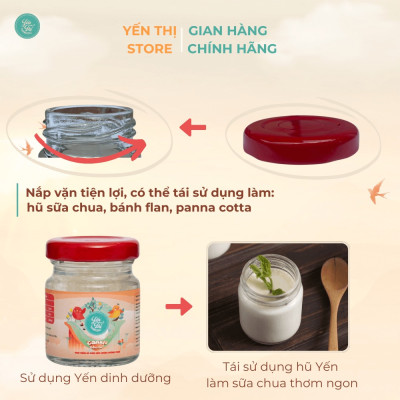 (Tặng muỗng gỗ đơn 450k)Yến Thị- Gói yến dành cho bé-Yến kird bổ sung canxi, HMO-hũ 42ml- Yến sào Nha Trang