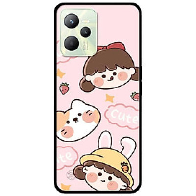 Ốp lưng dành cho Realme C35 - Realme Narzo 50A Prime mẫu Cô Gái Và Chú Cún Hồng