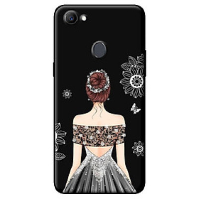 Ốp in cho Oppo F5 Youth Cô Gái Váy Xám - Hàng chính hãng