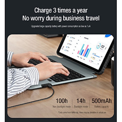 Bao Da Kèm Bàn Phím Nillkin Bumper Combo Case Keyboard cho iPad Pro 11 inch & iPad Pro 13 inch M4 2024 - Hàng Chính Hãng