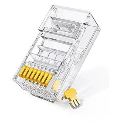 Ugreen UG80121NW184TK Hộp 100 cái Đầu bấm mạng RJ45 chuẩn Cat6 cao cấp mạ vàng 30U - HÀNG CHÍNH HÃNG