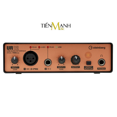 Combo Soundcard Steinberg UR12 Podcast Starter Pack - Sound Card Bộ Thu Âm Thanh Và Livestream Audio Interface UR12B Hàng Chính Hãng - Kèm Móng Gẩy DreamMaker