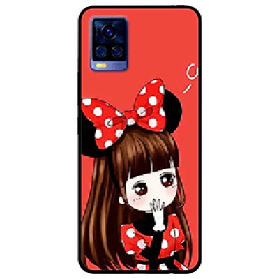 Ốp lưng dành cho Vivo V20 mẫu Cô Gái Đầm Chấm Bi