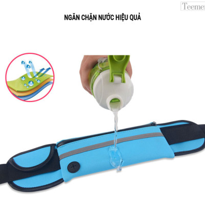 Túi Đeo Bụng Chạy Bộ Chống Nước Teement TM01, Đai Đeo Điện Thoại Chạy Bộ, Túi Đeo Hông Chạy Bộ Phản Quang -hàng Chính Hãng