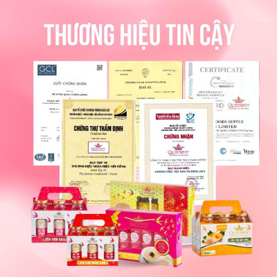 Nước Yến chưng sẵn Queennest 12% 70ml - Hộp 6 hũ 70ml - Hộp quà biếu tặng - Hàng Chính Hãng