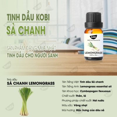 Combo 2 Tinh Dầu Xông Phòng Kobi: Tinh Dầu Sả Chanh (50ml) + Tinh Dầu Cam Ngọt (50ml) - Tinh Dầu Thiên Nhiên Nguyên Chất, Giúp Giảm Stress, Xua Đuổi Côn Trùng Và Khử Mùi Hiệu Quả, Thích Hợp Dùng Với Đèn Xông Và Máy Khuếch Tán  Tinh Dầu