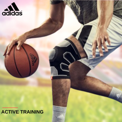 Băng Gối, Bó Gối Thể Thao Thun Co Giãn ADIDAS ADSU-1252BK-NL Knee Support (1 Cái) - Hàng Chính Hãng