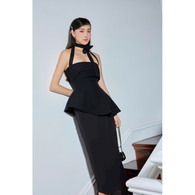 Set Đầm dự tiệc (Áo + chân váy) MINA thiết kế hở lưng dáng bút chì chất liệu Cotton - MN256
