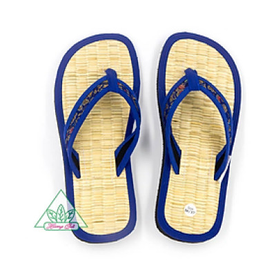 Dép chiếu xỏ ngón Hương Quế DCQ-47 nguyên liệu tự nhiên (sợi chiếu, bột quế, sợi đay) ngăn ngừa mồ hôi chân - giữ ẩm và mát chân