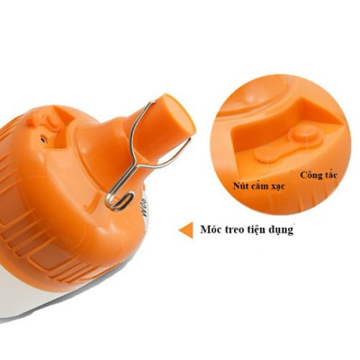 Bóng Đèn Tích Điện Công Xuất 40W 100W 150W Bóng Đèn Led Tích Điện Chống Nước Sạc USB Siêu Sáng Có Móc Treo Thông Minh