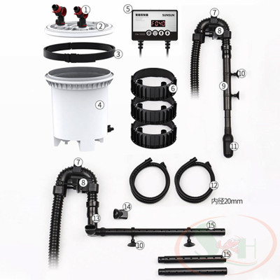 Lọc thùng Sunsun Frequency HW ZW 3000, 5000 tích hợp UV bơm điện tử chỉnh dòng