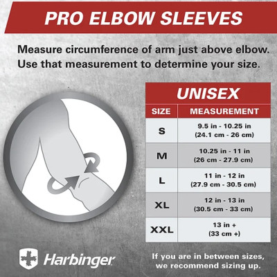 Xỏ khuỷu tay tập Gym Harbinger Pro Elbow Sleeves 4mm