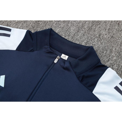 Bộ Quần Áo Thể Thao Nỉ Real Madrid - Xanh bản nhập Trung cao cấp