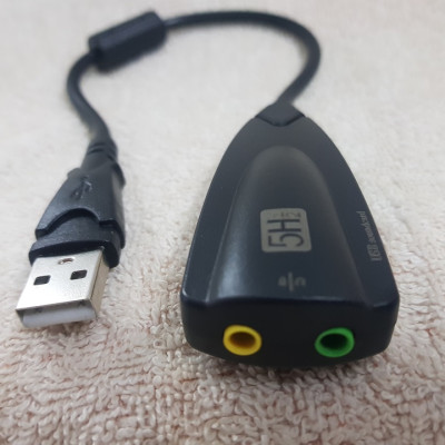 USB sound âm thanh cực chất 7.1- 5HV2 - Dùng cho máy tính, laptop - Hàng chính hãng