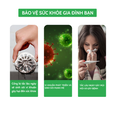 Combo 2 lọ bột thông cống AMB, bột thông bồn cầu, bồn rửa bát, tắc cống siêu mạnh, hiệu quả an toàn