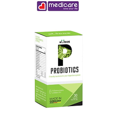 Viên Uống KUDOS Probiotics Bổ Sung Lợi Khuẩn Cho Đường Ruột Hộp 30 viên