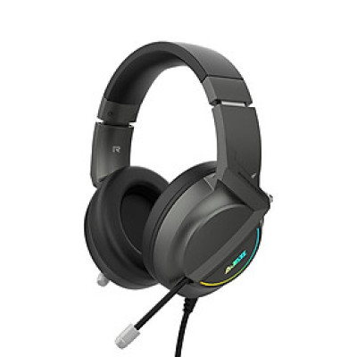 Tai nghe vòm Ajazz AX365 7.1  chơi game   Chống ồn  có thể thu vào  Chụp tai mềm 50mm - Hồng