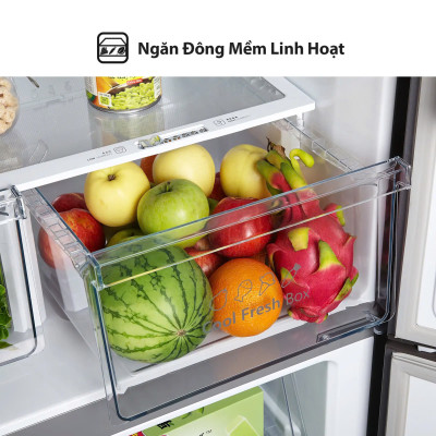 Tủ lạnh Hisense Inverter Pro 4 Cửa RQ519N4EBU 427 Lít tiết kiệm điện, bảo hành 3 năm - HÀNG CHÍNH HÃNG