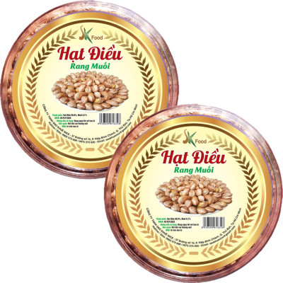 HẠT ĐIỀU VỎ LỤA RANG MUỐI XẾP HPA CAO CẤP THƯƠNG HIỆU SK FOOD - 1KG 2 HỘP