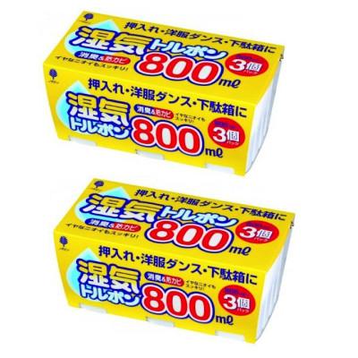 Combo Set Hộp hút ẩm, khử mùi Kokubo 800ml -Hàng nội địa Nhật Bản (03 hộp/Set)