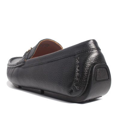 Giày MICHILUX Da Bò Thật Chính Hãng Horse Bit Moccasin CIEHM Màu Đen