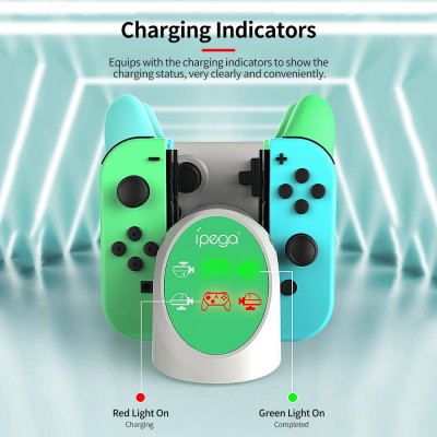 Đế sạc 6 trong 1 iPega PG-9187 thay thế vừa vặn cho Nintendo Switch Pro 