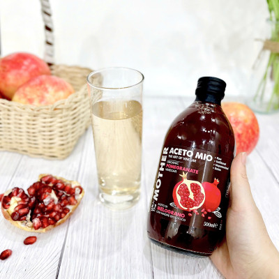 Giấm Lựu Hữu Cơ Aceto Mio (Có Giấm Cái) Chai 500ml, Hỗ Trợ Detox Cơ Thể, Tốt Cho Sức Khỏe