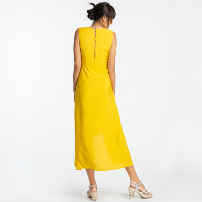 Đầm Maxi Đầm Dài Cao Cấp Thời trang thiết kế Hity DRE090 (Vàng Mù Tạt Mustard)