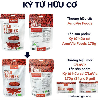Hạt kỷ tử hữu cơ 170gr - AmaVie Foods