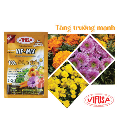 VIF-MIX - Phân bón bánh dầu đậu phộng gói 50ml