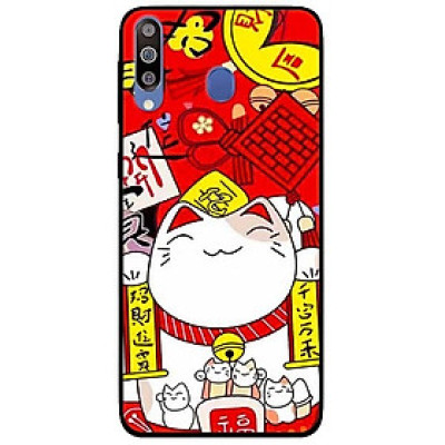 Ốp lưng dành cho Samsung Galaxy M30 mẫu Mèo Nằm Chờ Cá