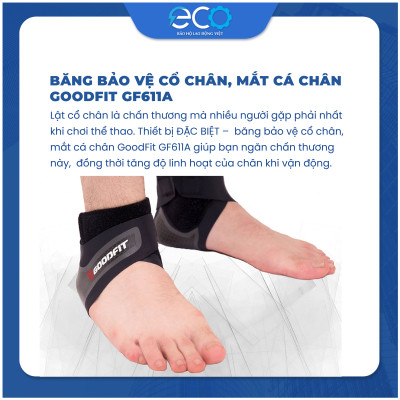 Băng bảo vệ cổ chân GoodFit GF611A băng quấn cổ chân, mắt cá chân mỏng nhẹ, miếng dán chắc chắn