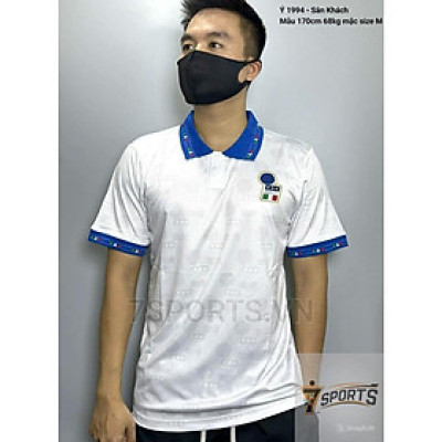 Áo Bóng Đá Retro Tuyển Ý 1994 - Sân Khách bản cao cấp vải Cotton Polyester