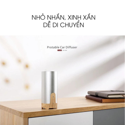 Máy khuếch tán tinh dầu xe hơi GX02 thiết kế sang trọng, đẳng cấp, tặng kèm tinh dầu sả chanh Kobi