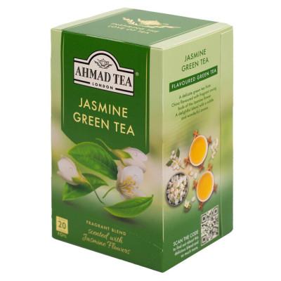 TRÀ XANH AHMAD ANH QUỐC - NHÀI (40g) - Jasmine Romance - Khách sạn, nhà hàng tiện dùng do có bao thiếc riêng