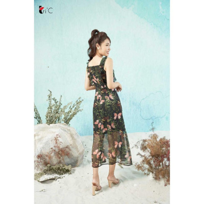 Đầm maxi bèo tay Tri