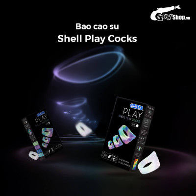 Bao cao su Shell Play Cocks 6 tính năng - Hộp 10 cái + 1 Play Box Cocks