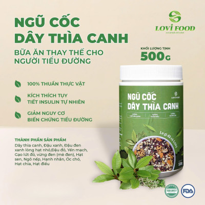 Ngũ Cốc Dây Thìa Canh Lovifood Hộp 500g - Dinh Dưỡng Từ Thực Vật, Tốt Cho Người Tiểu Đường