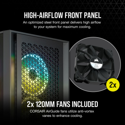 Vỏ Case Máy Tính Corsair 4000D AIRFLOW Black - Hàng Chính Hãng