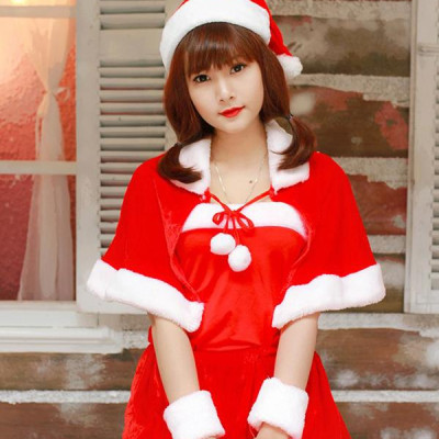 Váy Đầm Noel hoá trang người lớn chất liệu nhung 4 món