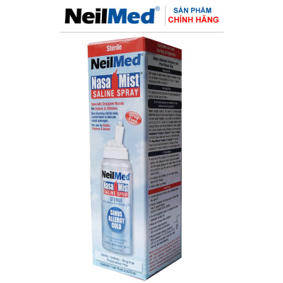 Chai Xịt Rửa Mũi Phun Sương Dưỡng Ẩm Dịu Mũi NeilMed NasaMist Saline Spray Isotonic 75ml - Xuất Xứ Mỹ