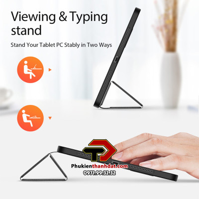 Bao da chống sốc cho Xiaomi Pad 6S Pro chính hãng Dux Ducis Domo có khay đựng bút - Hàng chính hãng