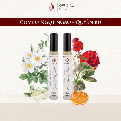 Combo 2 Chai Tinh Dầu Nước Hoa Pháp Jubilé 12ml Lăn, Nước Hoa Pháp cao cấp Thơm Lâu